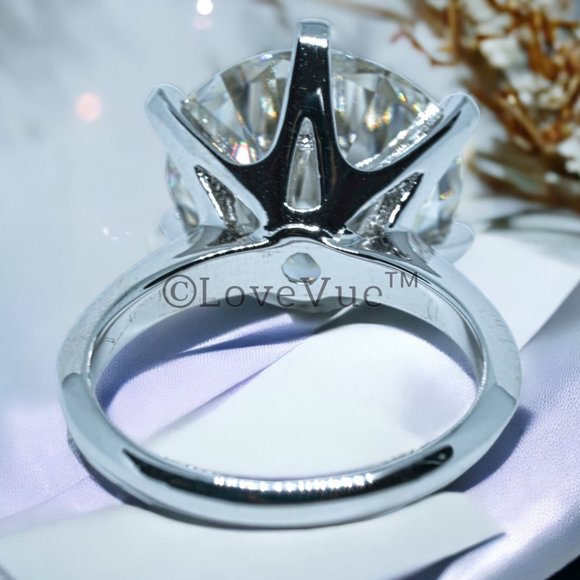 Certified 10ct. t.w. Diamond Large Brilliant Solitaire Engagement Wedding Ring - Picture 5 of 16